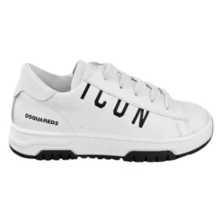 Witte Leren Kindersneakers met Logo
