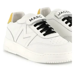 Witte Leren Sneakers met Rubberen Zool