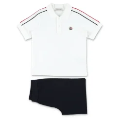 Witte Overall met Tricolour Afwerking