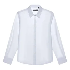 Witte overhemd met lange mouwen en knoopsluiting