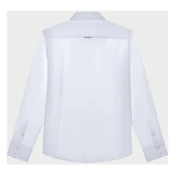 Witte overhemd met lange mouwen en knoopsluiting