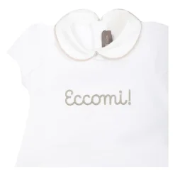 Witte Romper met Peter Pan Kraag