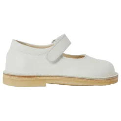 Witte ronde neus ballerina platte schoenen