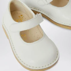 Witte ronde neus ballerina platte schoenen