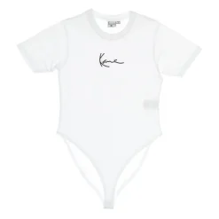 Witte Signature Tee Bodysuit Korte Mouw
