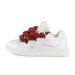 Witte Sneakers met Leren Accenten