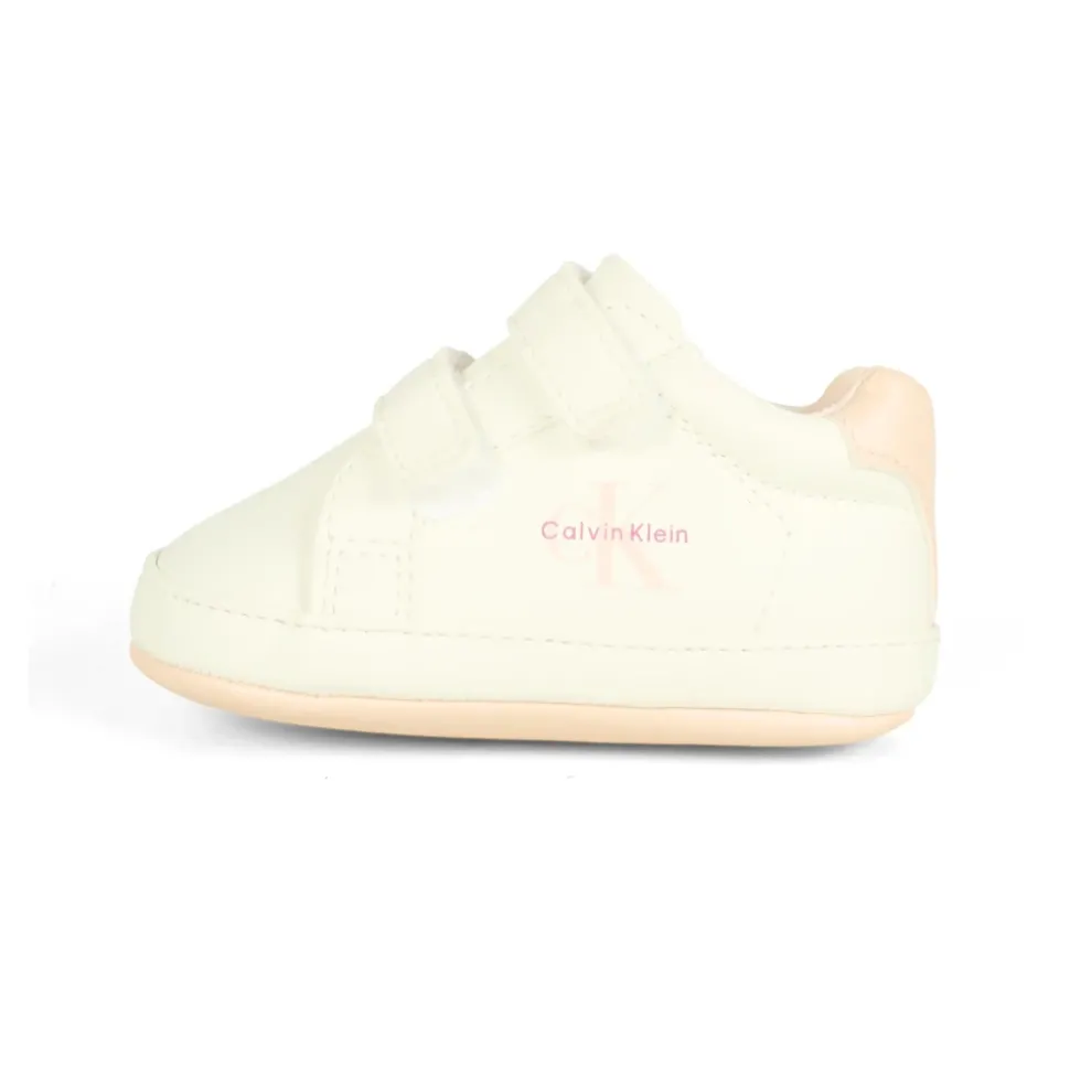 Witte Sneakers met Roze Detail