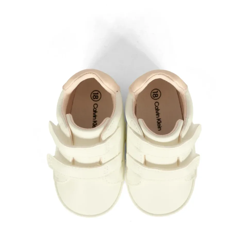 Witte Sneakers met Roze Detail