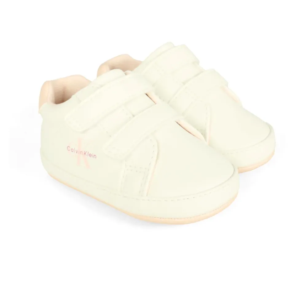Witte Sneakers met Roze Detail