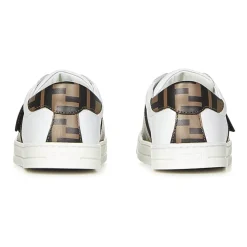Witte Sneakers met Velcro Sluiting