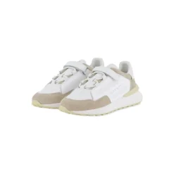 Witte Spectre Sneakers met Suède Inzetstukken