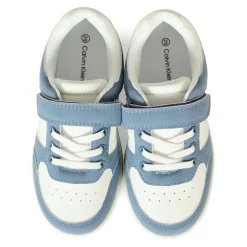 Witte Suède Sneakers met Klittenbandsluiting