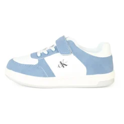 Witte Suède Sneakers met Klittenbandsluiting