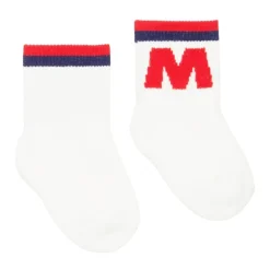 Witte Terry Sokken met Rood Logo