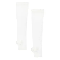 Witte Tule Handschoenen met Bloemenapplicatie