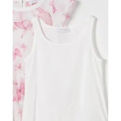 Witte Vlinder Ruffle Top