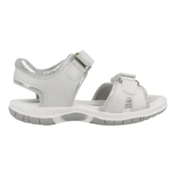 Witte Zomer Sandalen met Zilveren Details