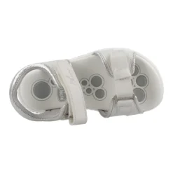 Witte Zomer Sandalen met Zilveren Details