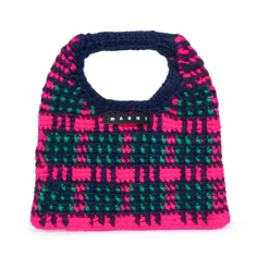 Wooly Crochet Check Tas