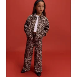 Woven Wide Leg Jaguar Denim Pants