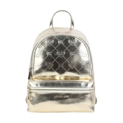 Yellow Gold/Gray Metallische kunstleren rugzak voor meisjes