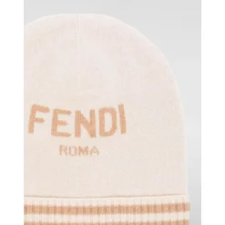 Zachte Cashmere Beanie met Inlay Logo