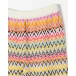 Zigzag Knit Wide Leg Broek