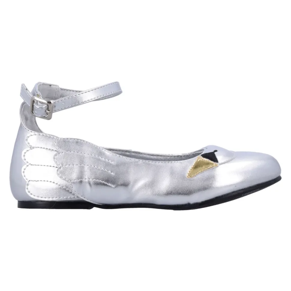 Zilveren Swan Ballerina Espadrilles
