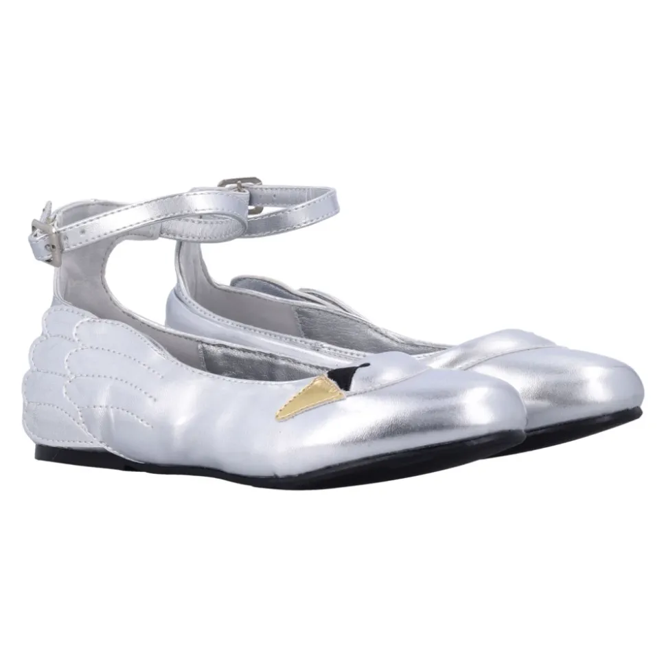 Zilveren Swan Ballerina Espadrilles