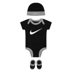 Zwart Katoenen Bodysuit Set met Swoosh