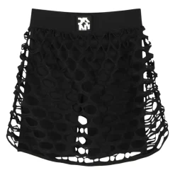 Zwart kinderrokje met peep-toe details