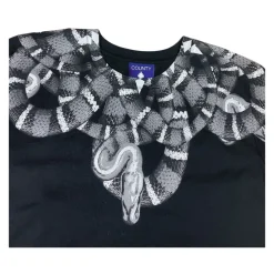 Zwart T-shirt met contrastprint