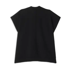 Zwart wollen blend mouwloos vest