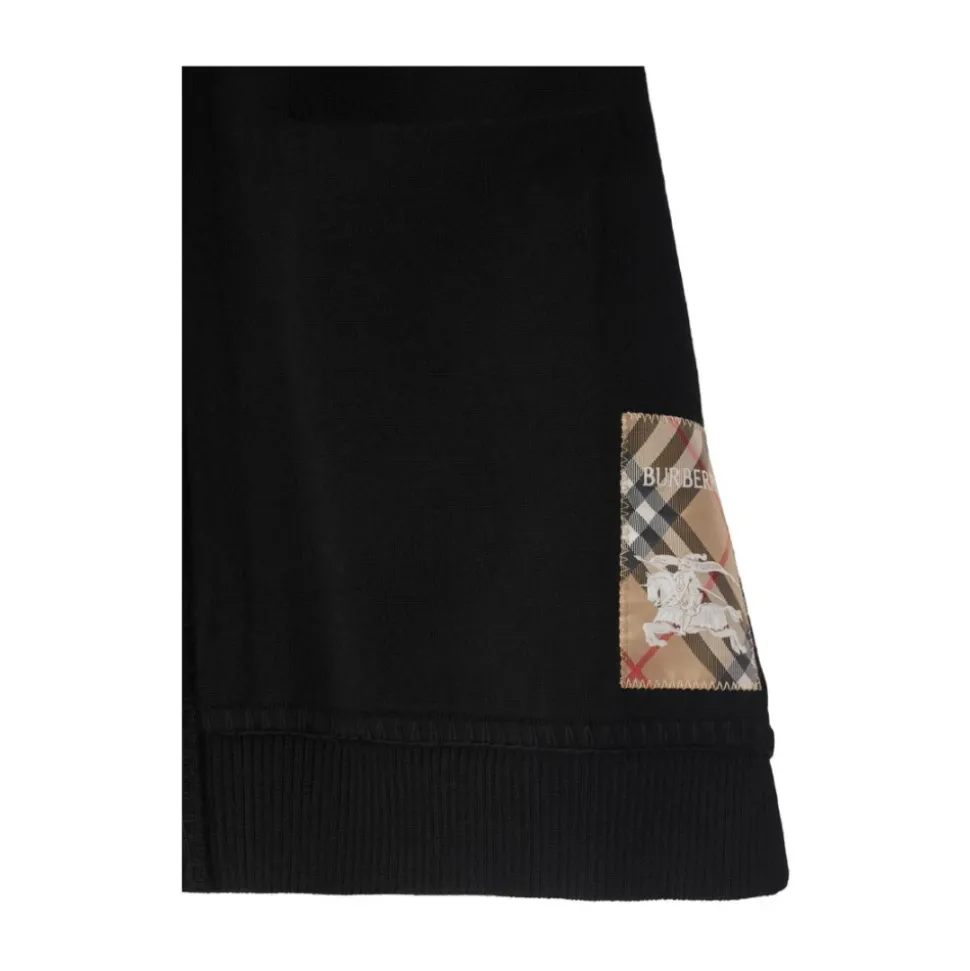 Zwart wollen blend mouwloos vest