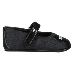 Zwarte Ballerina Schoenen met Klittenband