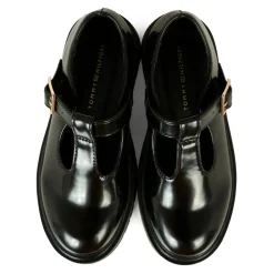 Zwarte balletflats met zijvlag