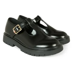 Zwarte balletflats met zijvlag