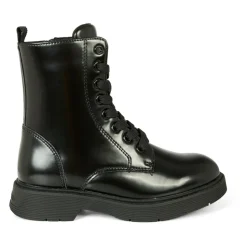 Zwarte Biker Boots met Logodetail