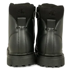 Zwarte Biker Combat Boots met Logo