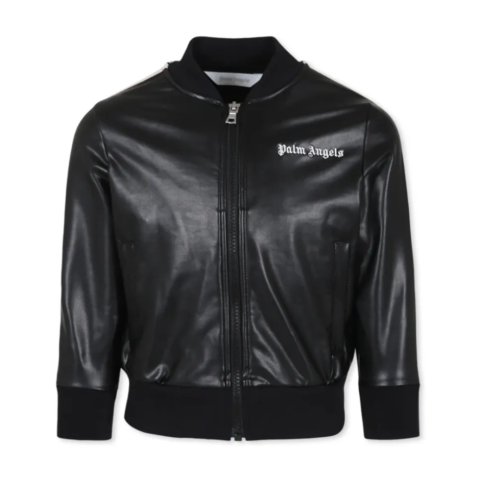 Zwarte Bomberjack met Beige Details