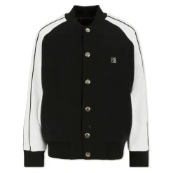 Zwarte Bomberjack met 4G Metal Motif