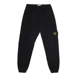 Zwarte Broek met Logopatch in Katoenmix