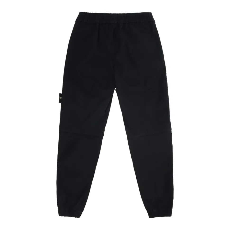 Zwarte Broek met Logopatch in Katoenmix