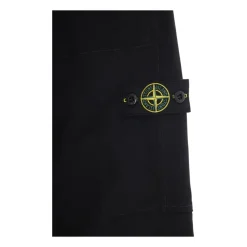 Zwarte Broek met Logopatch in Katoenmix