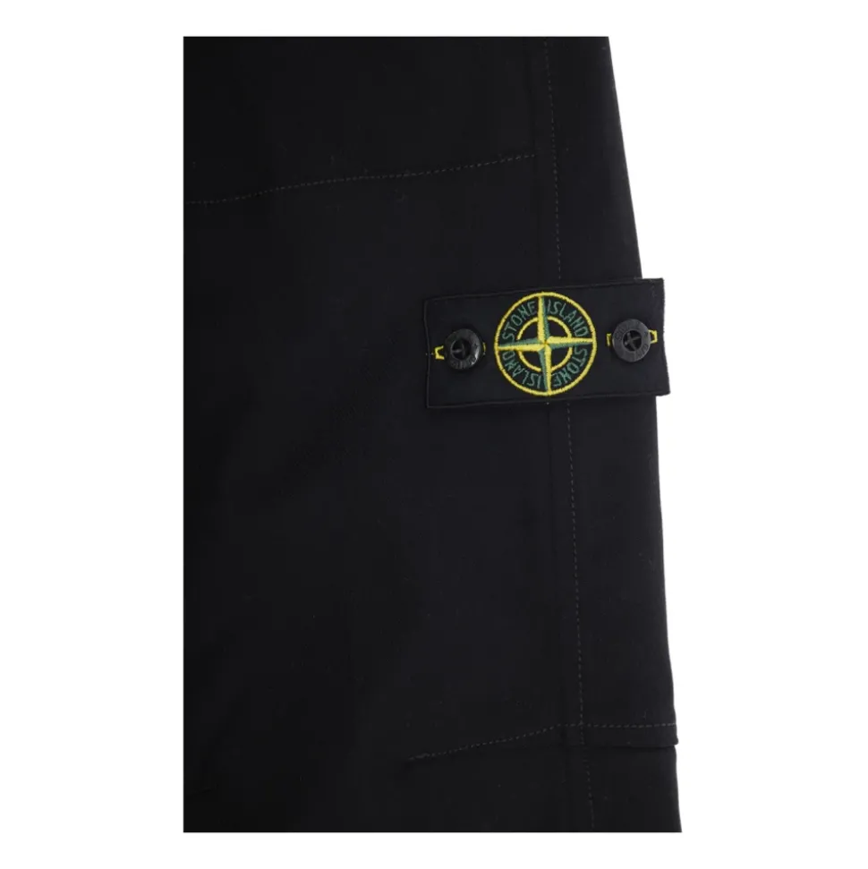 Zwarte Broek met Logopatch in Katoenmix