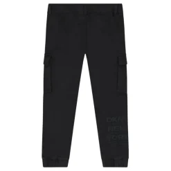 Zwarte Cargo Broek Elastische Taille