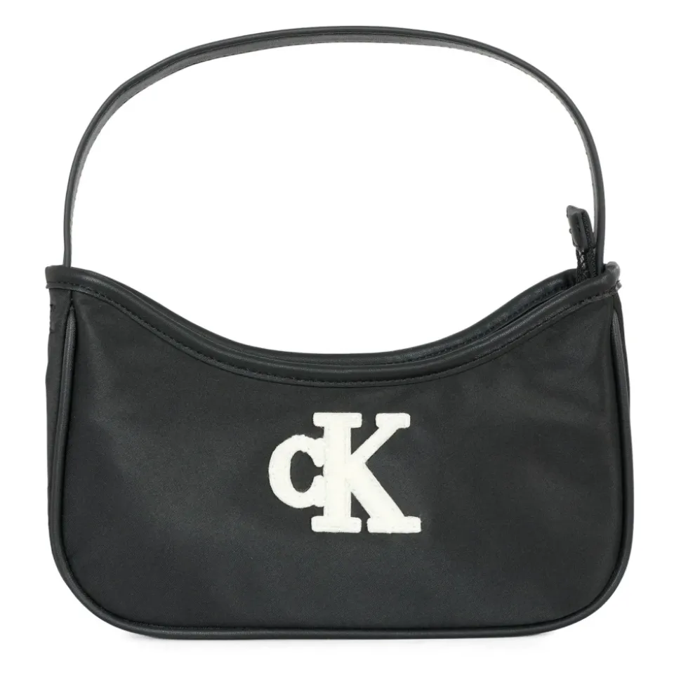 Zwarte Casual Tas met Monogram Borduurwerk