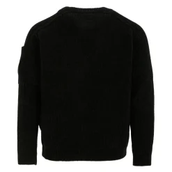 Zwarte Chenille Crew Neck Sweater
