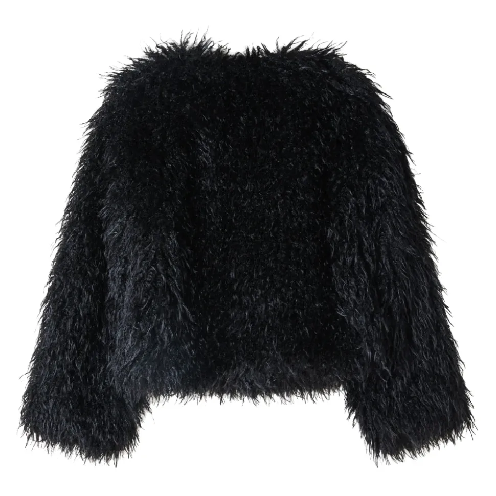 Zwarte Eco Bontjas