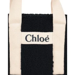 Zwarte en Witte Fluffy Tote Tas